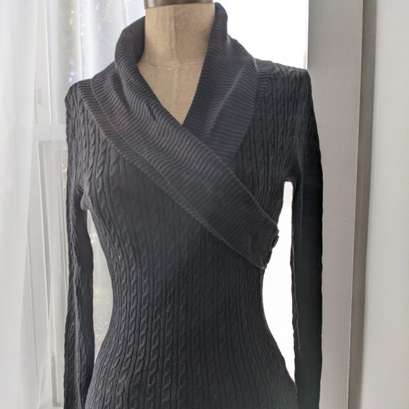 womens 2B Bebe warm sweater in black size xs - Picture 1 of 4